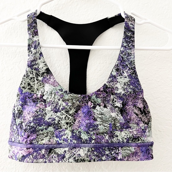 lululemon athletica Other - Lululemon | Break Free Bra Vivid Vision Multi Black Size 8